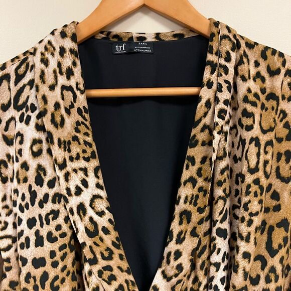 Zara animal print romper with side tie Size S - Picture 5 of 10